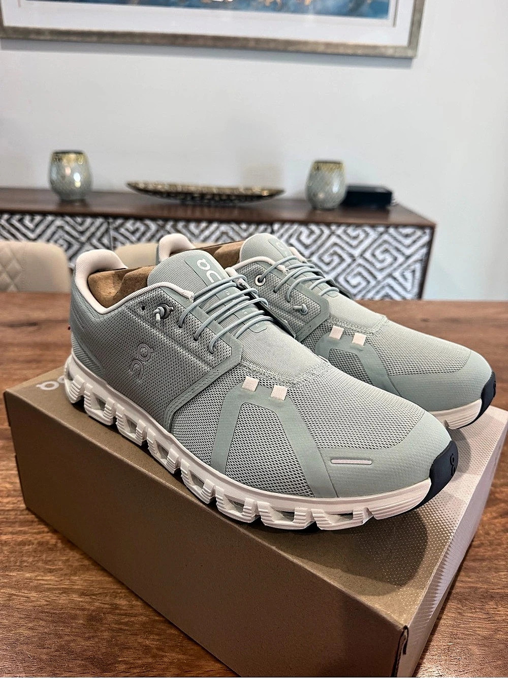 On Cloud 6 Running Sneakers- Size 10.5M/13W BNIB - Mineral/Ice - MSRP 200$